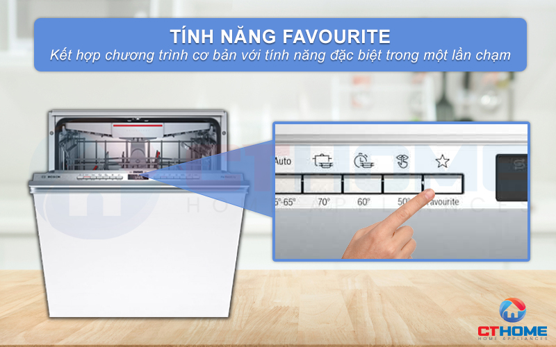 Chức năng Favourite kết hợp chương trình cơ bản và tính năng đặc biệt trong một nút nhấn